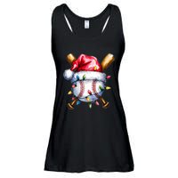 Santa Sports Design For Christmas Baseball Player Ladies Essential Flowy Tank