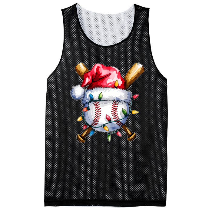 Santa Sports Design For Christmas Baseball Player Mesh Reversible Basketball Jersey Tank