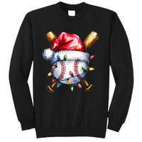 Santa Sports Design For Christmas Baseball Player Tall Sweatshirt