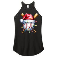 Santa Sports Design For Christmas Baseball Player Women's Perfect Tri Rocker Tank