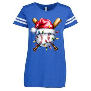 Santa Sports Design For Christmas Baseball Player Enza Ladies Jersey Football T-Shirt