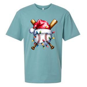 Santa Sports Design For Christmas Baseball Player Sueded Cloud Jersey T-Shirt