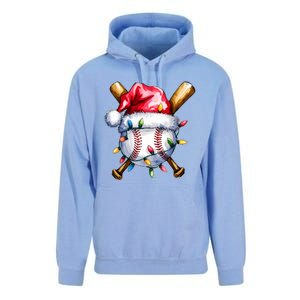 Santa Sports Design For Christmas Baseball Player Unisex Surf Hoodie