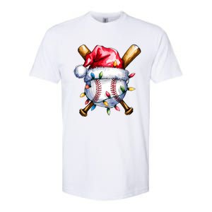 Santa Sports Design For Christmas Baseball Player Softstyle CVC T-Shirt