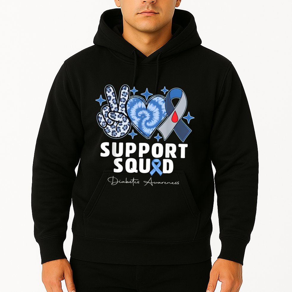 Support Squad Diabetes Awareness T1d Type 1 Hoodie