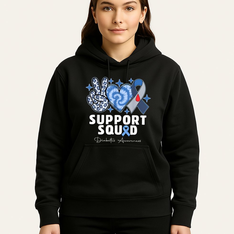 Support Squad Diabetes Awareness T1d Type 1 Hoodie