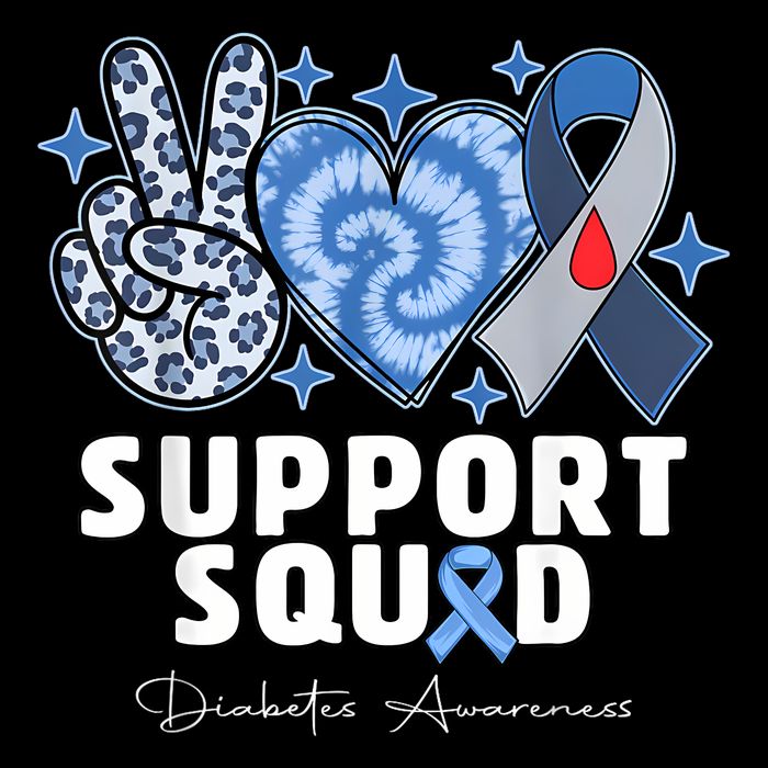 Support Squad Diabetes Awareness T1d Type 1 Hoodie
