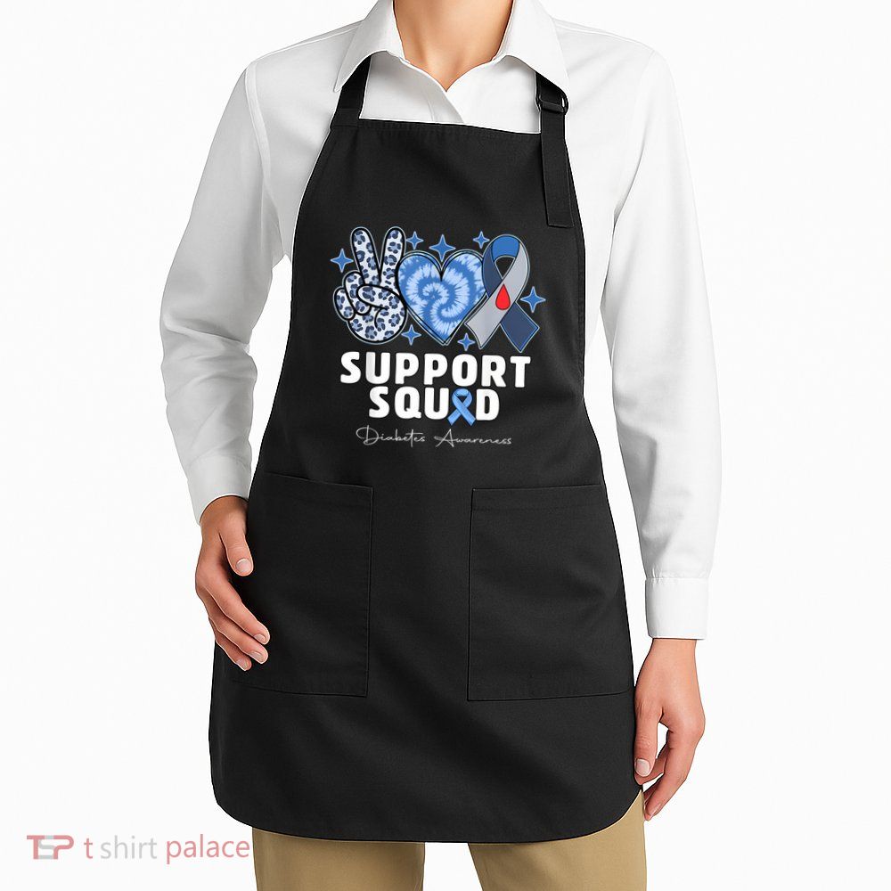 Support Squad Diabetes Awareness T1d Type 1 Apron