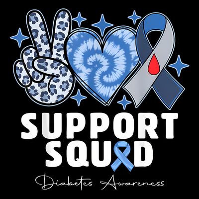 Support Squad Diabetes Awareness T1d Type 1 T-Shirt