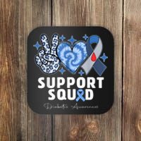 Support Squad Diabetes Awareness T1d Type 1 Coaster