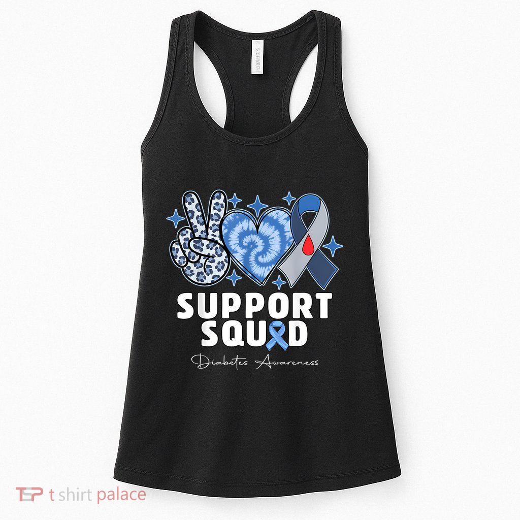 Support Squad Diabetes Awareness T1d Type 1 Womens Tank Top