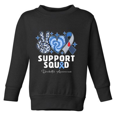 Support Squad Diabetes Awareness T1d Type 1 Toddler Sweatshirt