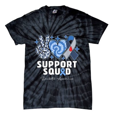 Support Squad Diabetes Awareness T1d Type 1 Tie-Dye T-Shirt