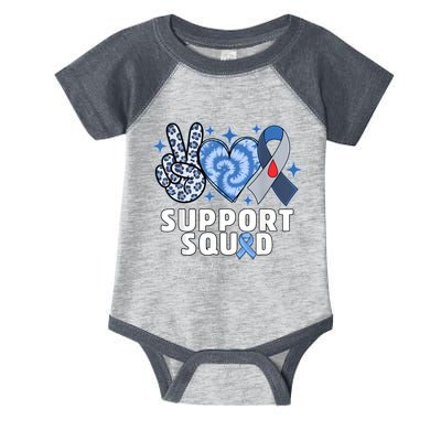 Support Squad Diabetes Awareness T1d Type 1 Infant Baby Jersey Bodysuit