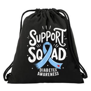 Support Squad Diabetes Awareness T1d T2d Drawstring Bag