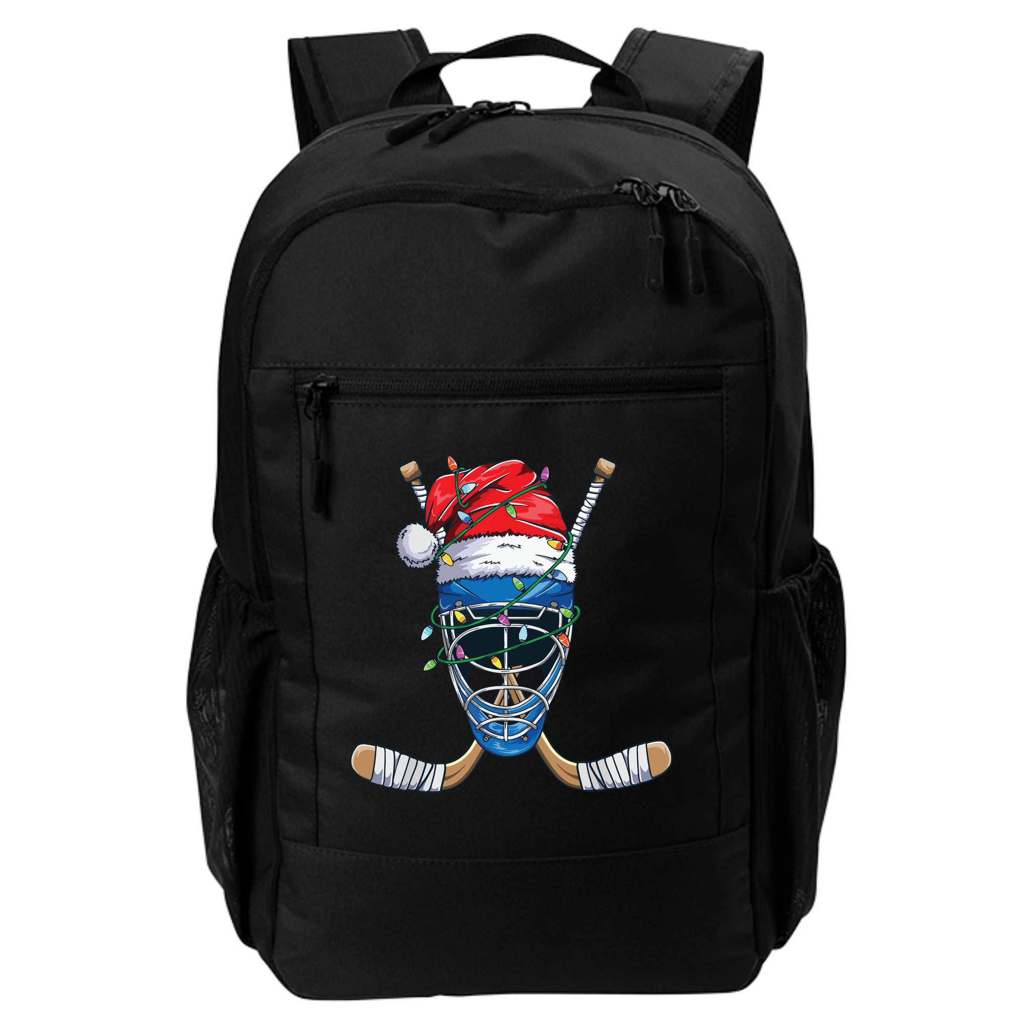 Santa Sports Design For Christmas Hockey Player Backpack