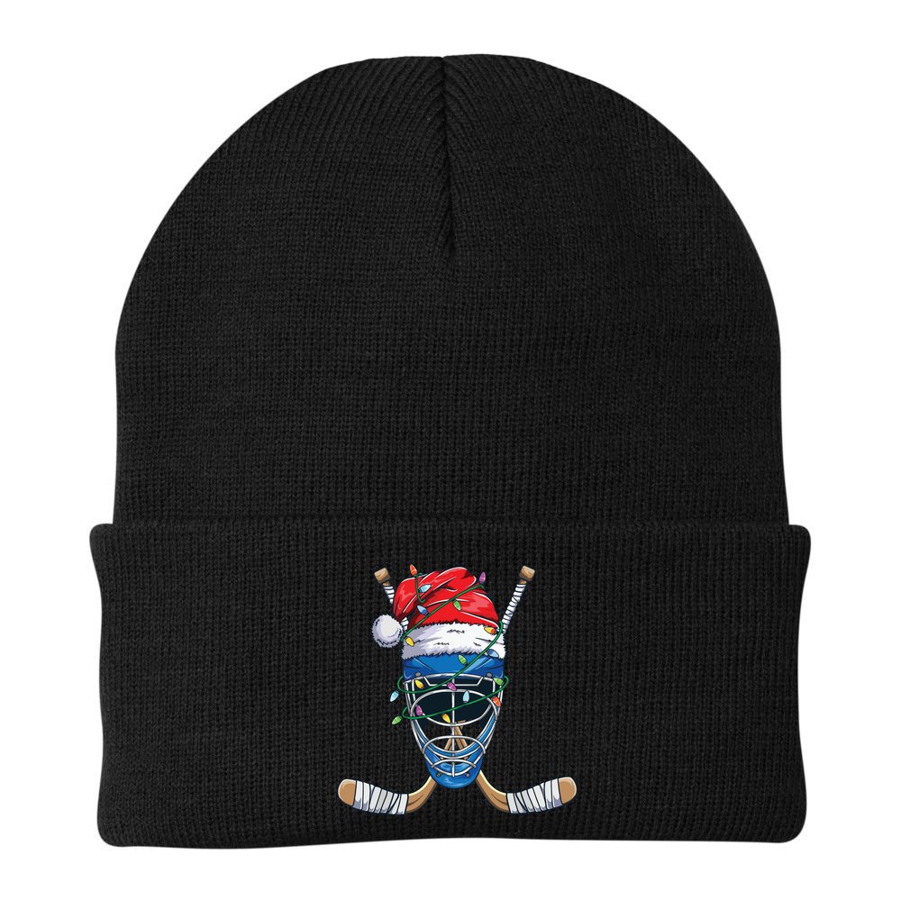Santa Sports Design For Christmas Hockey Player Beanie