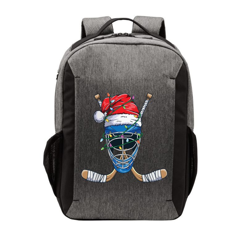 Santa Sports Design For Christmas Hockey Player Vector Backpack