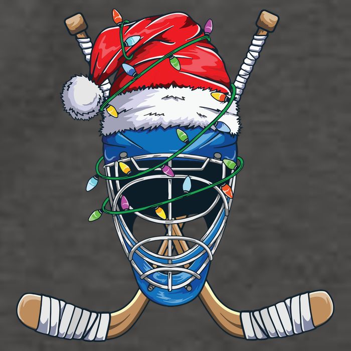 Santa Sports Design For Christmas Hockey Player Vector Backpack