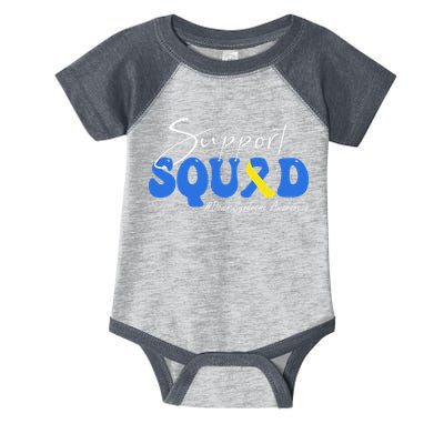 Support Squad Down Syndrome Awareness Infant Baby Jersey Bodysuit