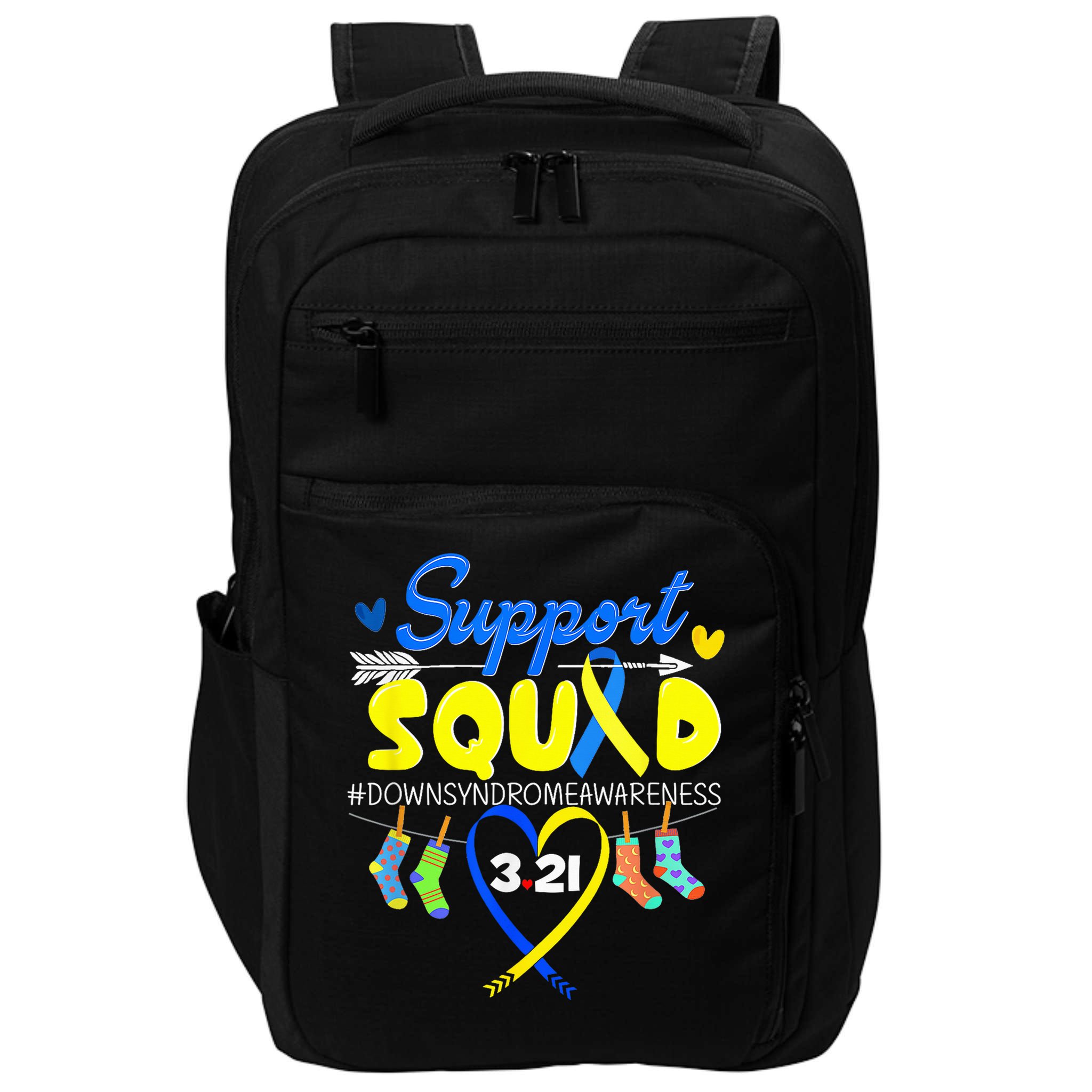 Support Squad Down Syndrome Awareness Day Impact Tech Backpack