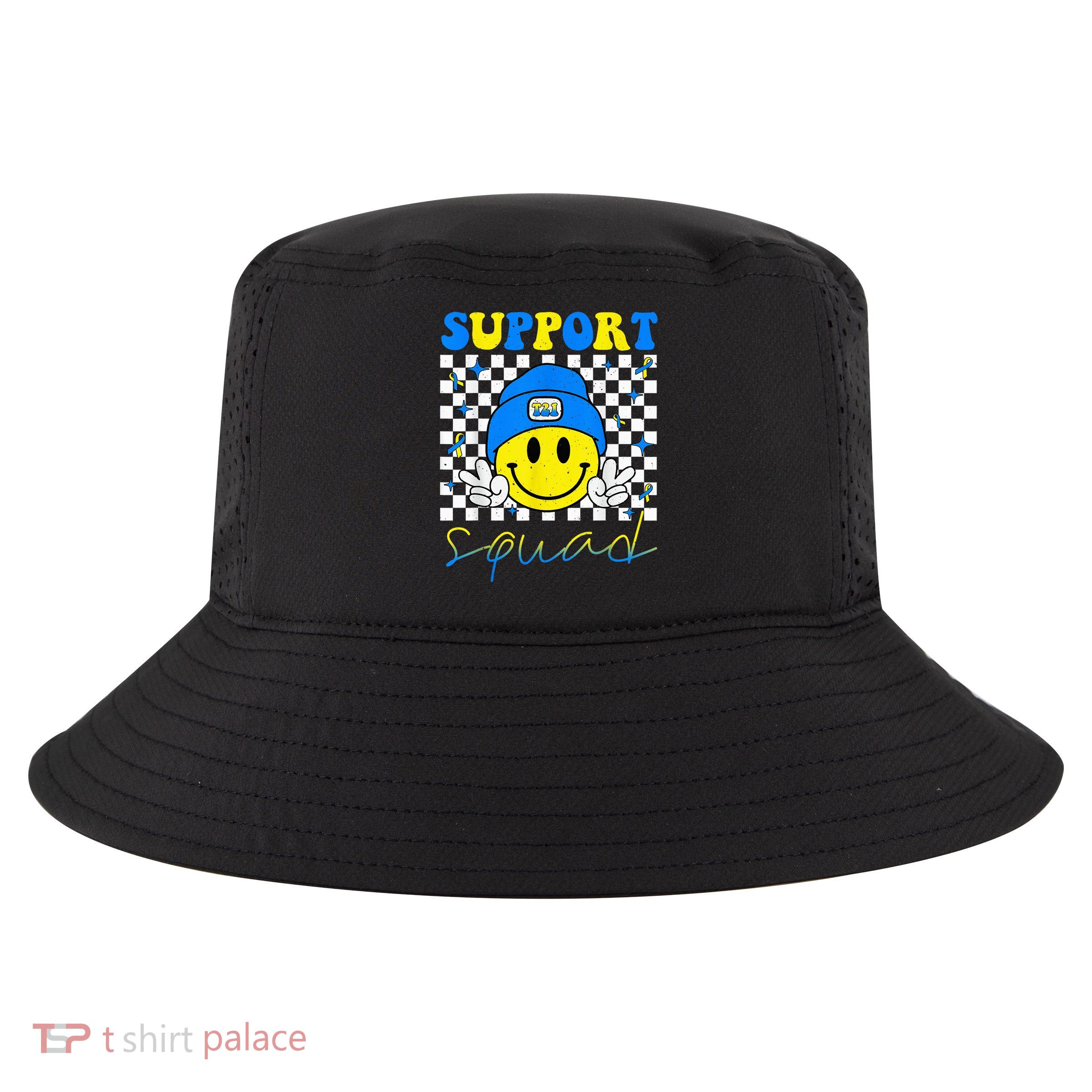 Support Squad Down Syndrome Awareness Day Groovy Cool Comfort Performance Bucket Hat