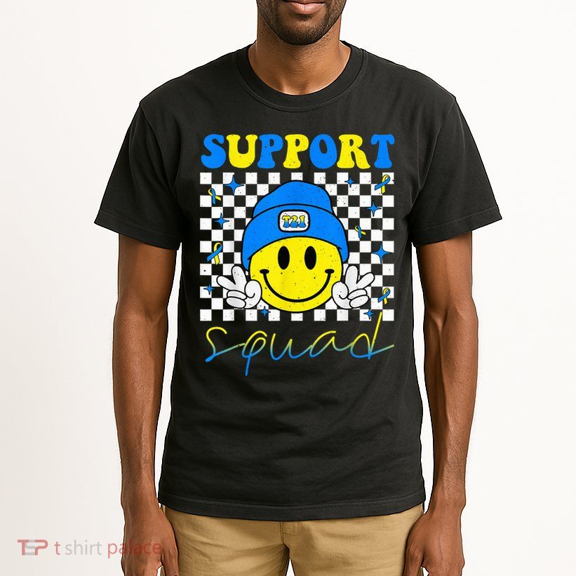 Support Squad Down Syndrome Awareness Day Groovy Tall T-Shirt