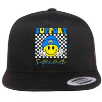 Support Squad Down Syndrome Awareness Day Groovy Flatbill Hat