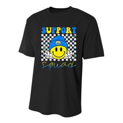 Support Squad Down Syndrome Awareness Day Groovy Youth Performance Sprint T-Shirt