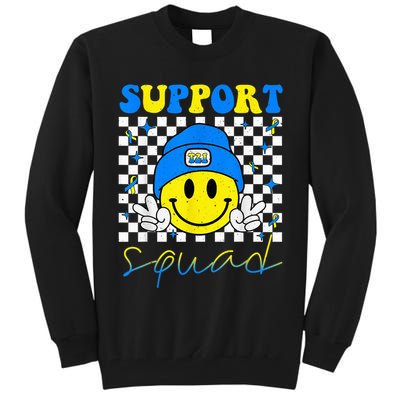 Support Squad Down Syndrome Awareness Day Groovy Tall Sweatshirt