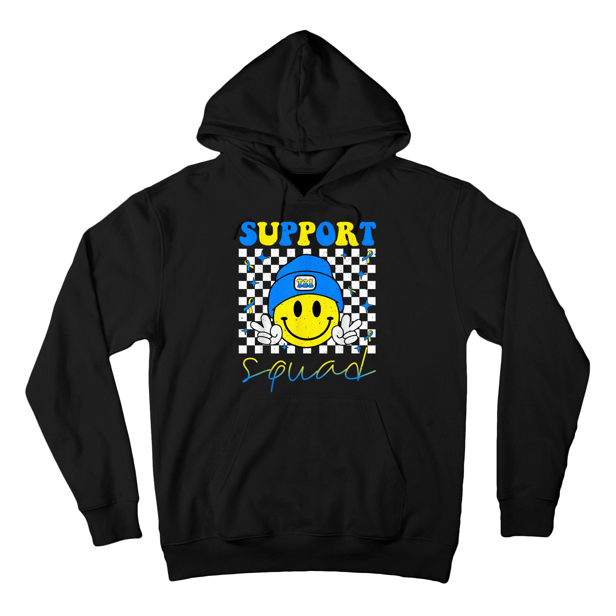 Support Squad Down Syndrome Awareness Day Groovy Tall Hoodie