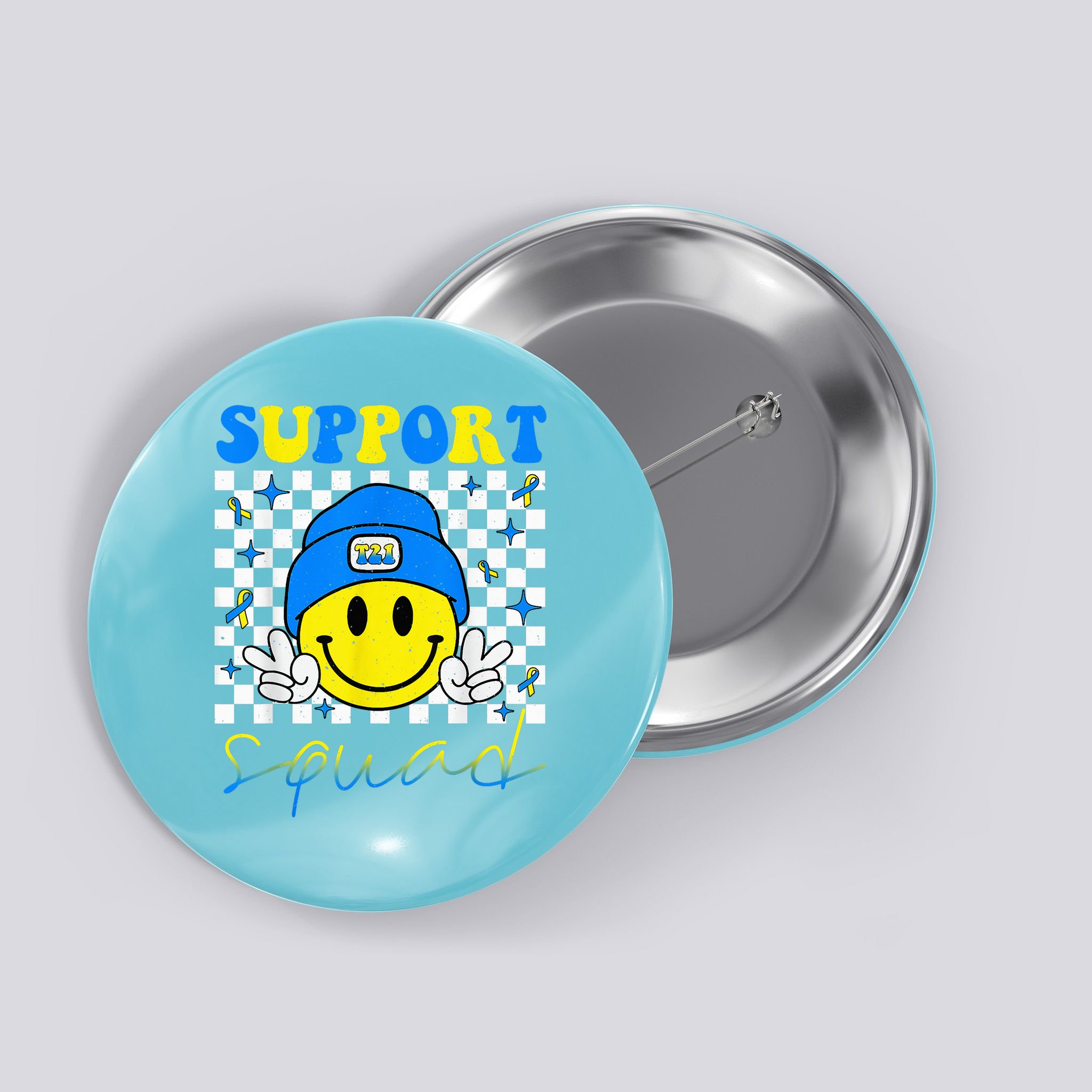 Support Squad Down Syndrome Awareness Day Groovy Button
