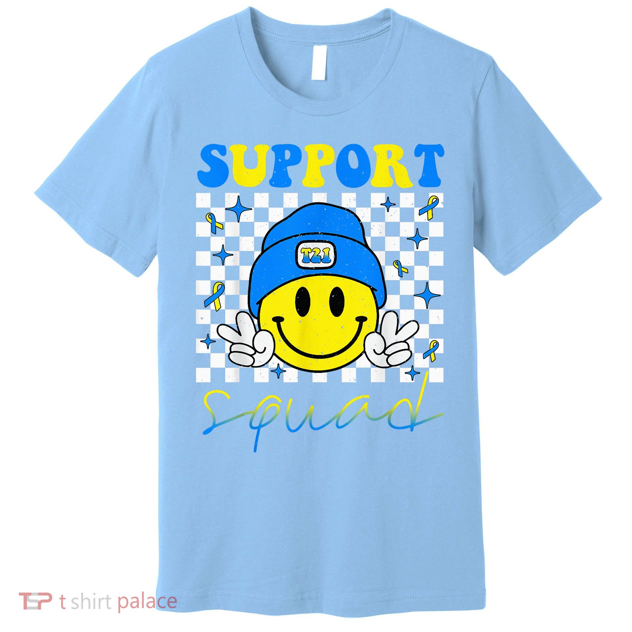 Support Squad Down Syndrome Awareness Day Groovy Premium T-Shirt