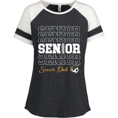 Senior Soccer Dad 2023 Soccer Gift Proud Dad Gift Enza Ladies Jersey Colorblock Tee