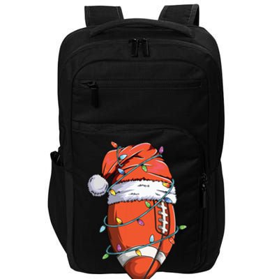 Santa Sports Design For Christmas Football Player Impact Tech Backpack