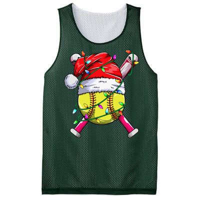 Santa Sports Design Women Christmas Softball Player Mesh Reversible Basketball Jersey Tank