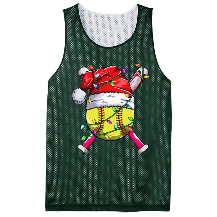 Santa Sports Design Women Christmas Softball Player Mesh Reversible Basketball Jersey Tank