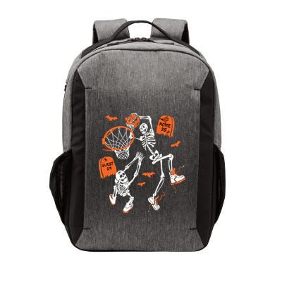 Spooky Skeleton Dunking Basketball Graveyard Halloween Vector Backpack