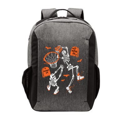 Spooky Skeleton Dunking Basketball Graveyard Halloween Vector Backpack