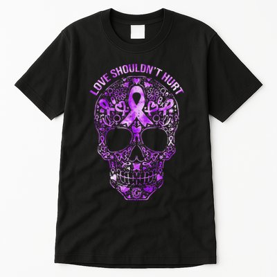 Sugar Skull Domestic Violence Awareness Tall T-Shirt