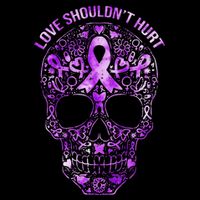 Sugar Skull Domestic Violence Awareness Tall T-Shirt