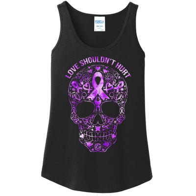 Sugar Skull Domestic Violence Awareness Ladies Essential Tank