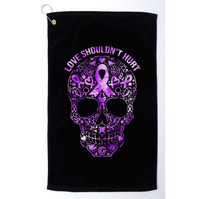 Sugar Skull Domestic Violence Awareness Golf Towel