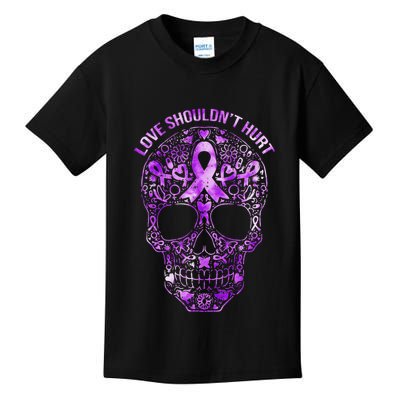Sugar Skull Domestic Violence Awareness Kids T-Shirt