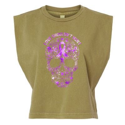 Sugar Skull Domestic Violence Awareness Garment-Dyed Women's Muscle Tee