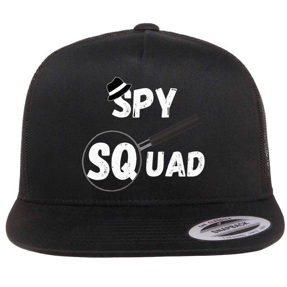 Spy Squad Detective Team Spying Crew Investigate Espionage Flat Bill Trucker Hat