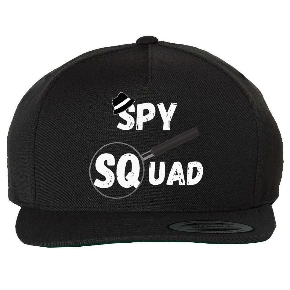 Spy Squad Detective Team Spying Crew Investigate Espionage Wool Snapback Cap