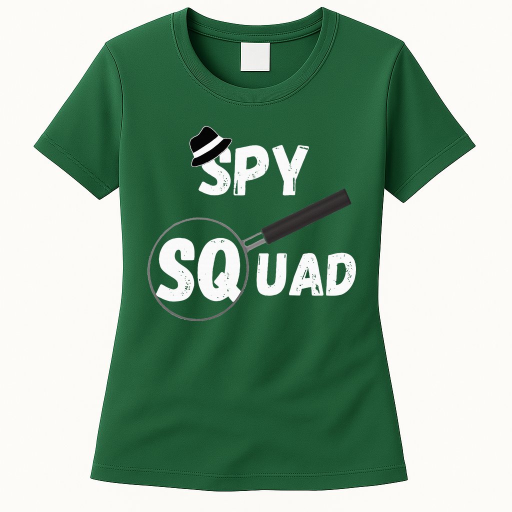 Spy Squad Detective Team Spying Crew Investigate Espionage Womens T-Shirt