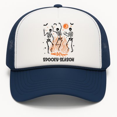 Spooky Season Dancing Skeleton Halloween Costume Funny Cute Trucker Hat