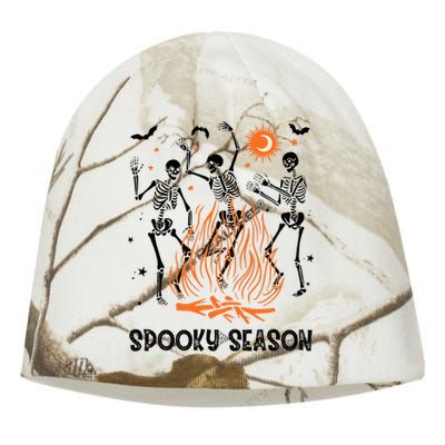 Spooky Season Dancing Skeleton Halloween Costume Funny Cute Kati - Camo Knit Beanie